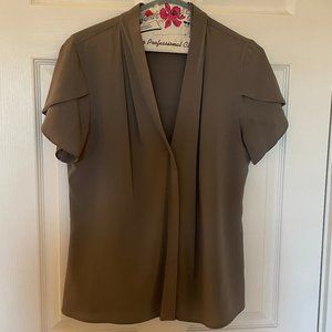 Calvin Klein Grey Blouse Size Medium